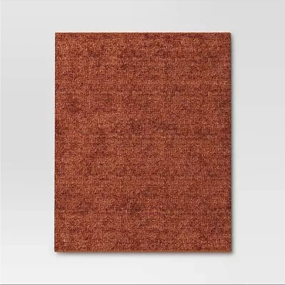 Threshold 60x50" Marled Boucle Textured Wool Cozy Throw Blanket, Orange - Picture 2 of 4